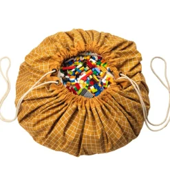 Play&Go Legetæppe - Ø140 - Grid Mustard