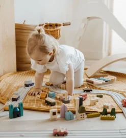 Play&Go Legetæppe - Ø140 - Grid Mustard