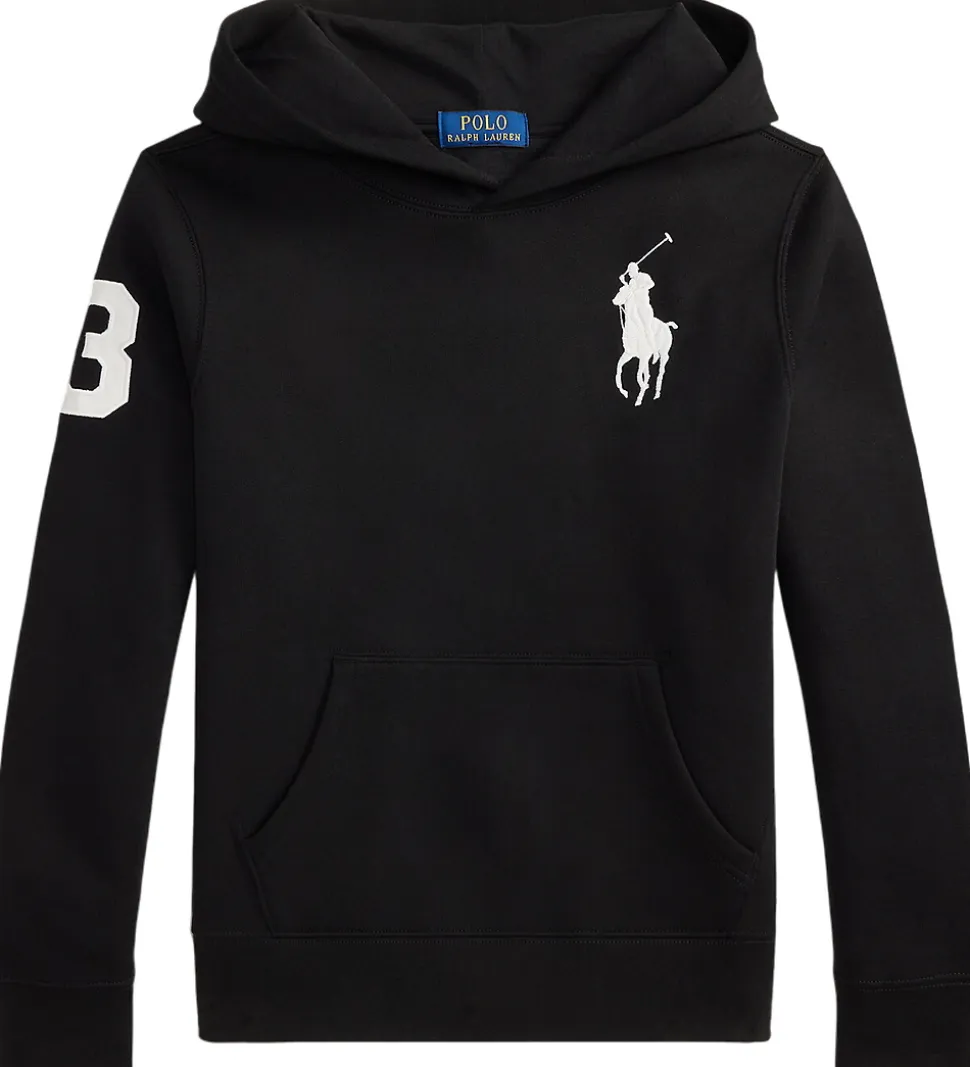 Polo Ralph Lauren Hættetrøje - Sort m. Hvid