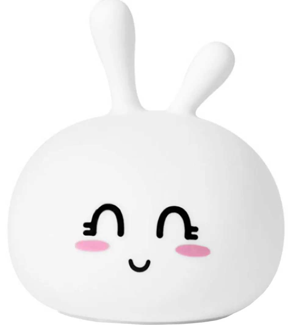 Rabbit & Friends Lampe - Kanin - Happy - 11,6x14,1 cm - Hvid