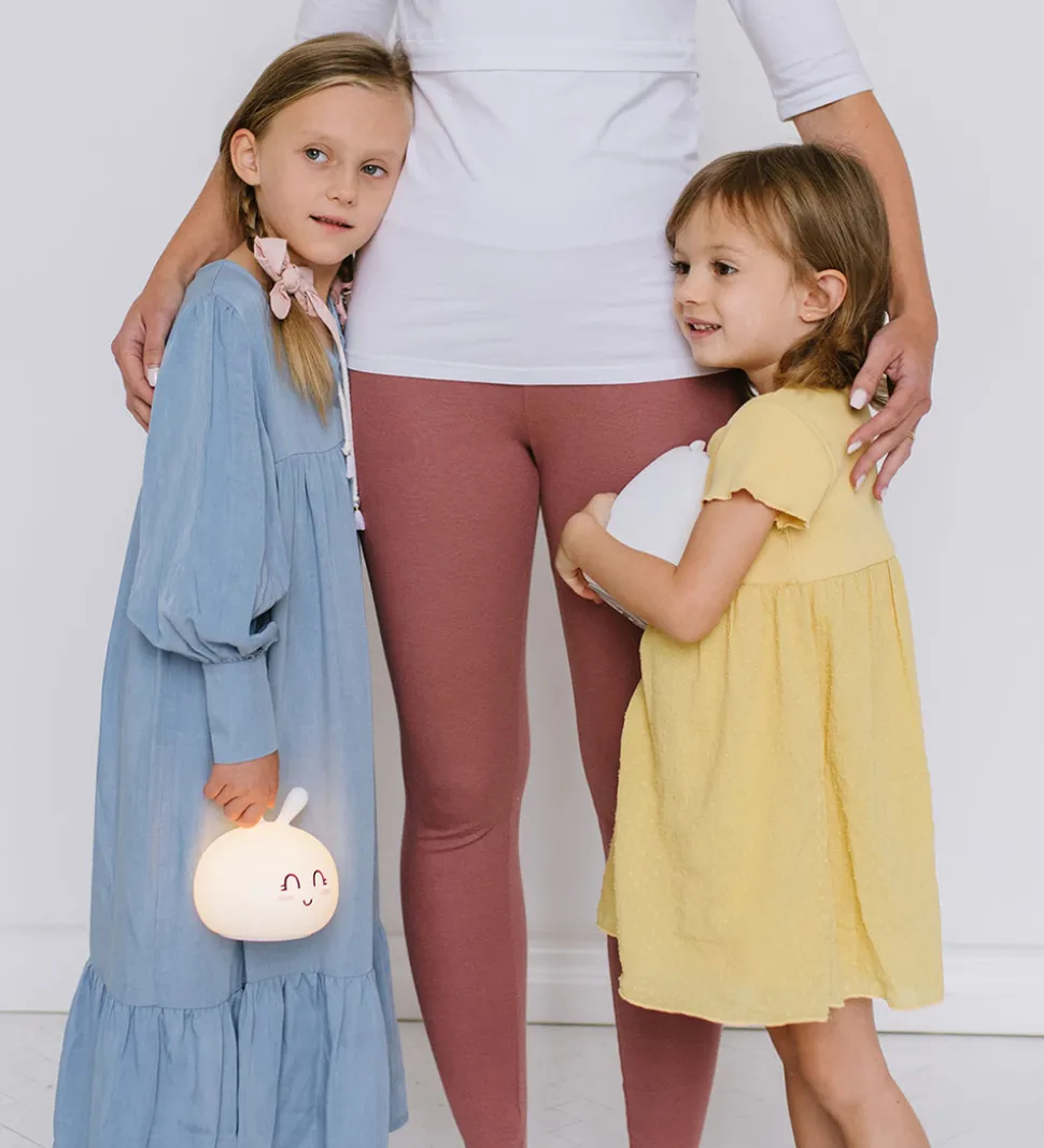 Rabbit & Friends Lampe - Kanin - Happy - 11,6x14,1 cm - Hvid