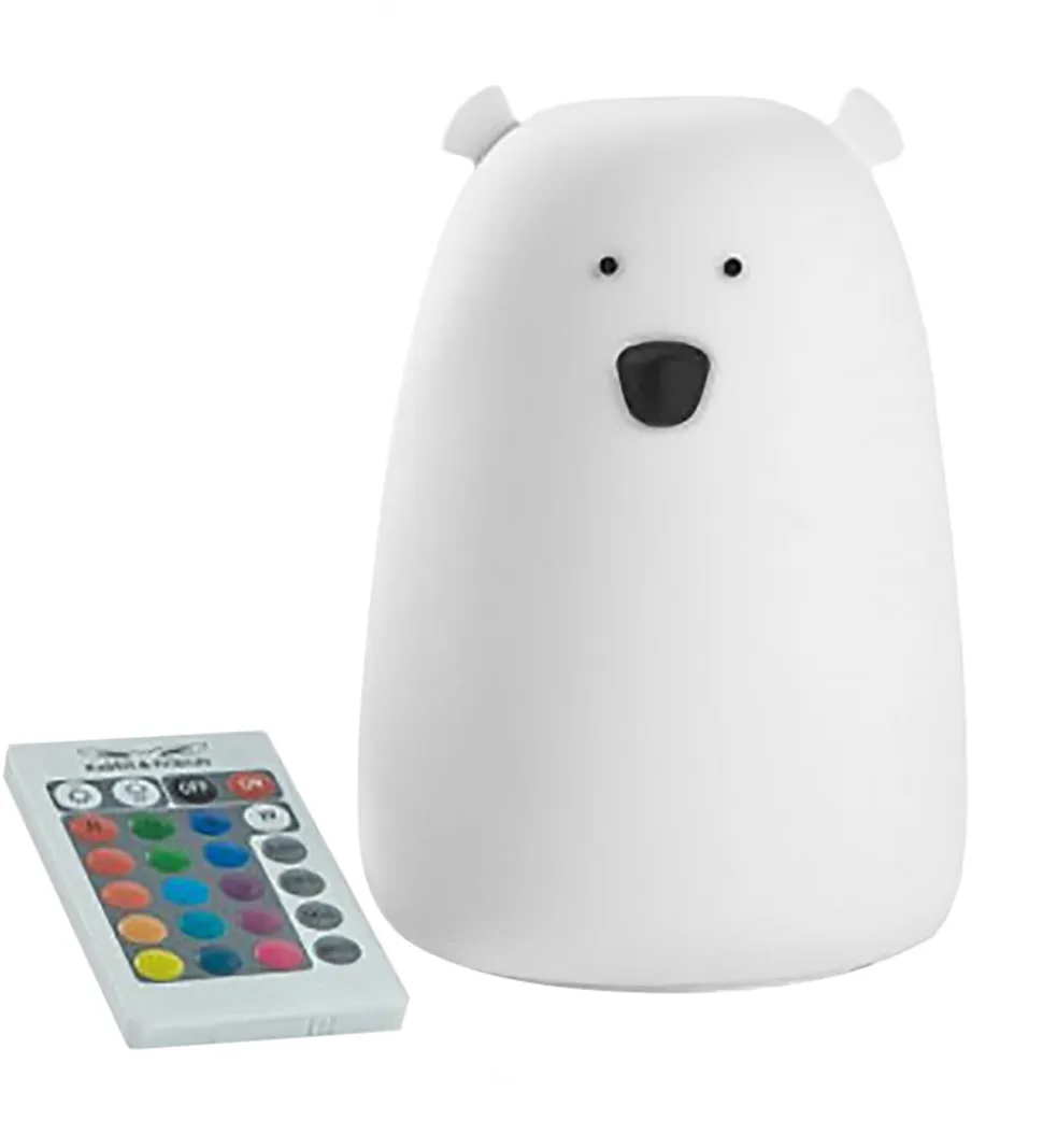 Rabbit & Friends Lampe m. Højtaler - 11x15,5 cm - Bjørn m. Fjern