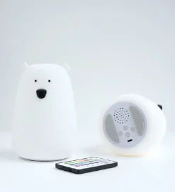 Rabbit & Friends Lampe m. Højtaler - 11x15,5 cm - Bjørn m. Fjern