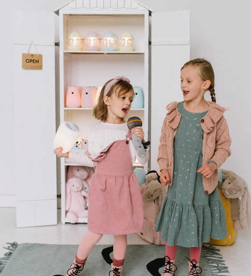 Rabbit & Friends Lampe m. Højtaler - 11x15,5 cm - Bjørn m. Fjern