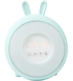 Rabbit & Friends Vækkeur m. Lys - 20x15x6 cm - Wake Up - Blå