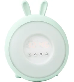 Rabbit & Friends Vækkeur m. Lys - 20x15x6 cm - Wake Up - Grøn