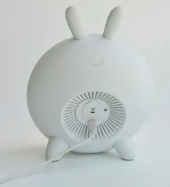 Rabbit & Friends Vækkeur m. Lys - Wake Up - 20x15x6 cm - Hvid