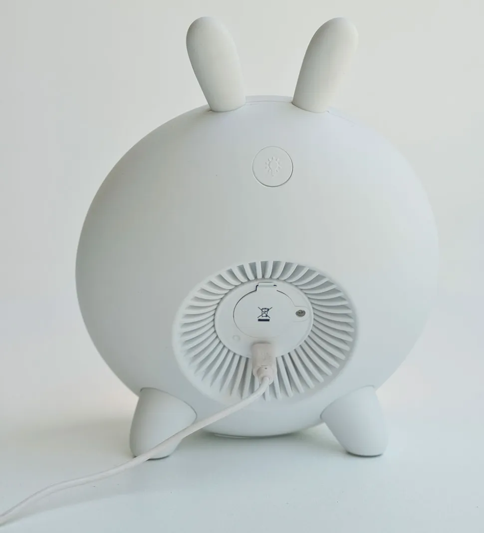 Rabbit & Friends Vækkeur m. Lys - Wake Up - 20x15x6 cm - Hvid