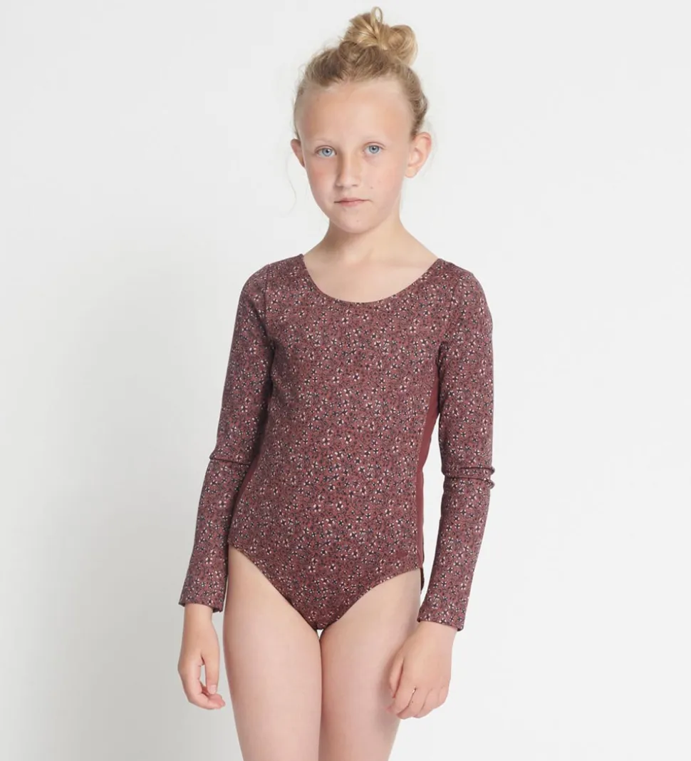 Rethinkit Gymnastikdragt - Frida - Rose Brown Flowers