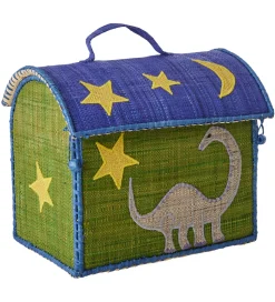 Rice Opbevaringskurv - Ekstra Lille Raffia Hus - 24x17x22 cm - G