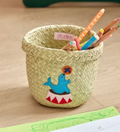 Rice Opbevaringskurv - Raffia/Søgræs - Circus - 15x15 cm - Natur