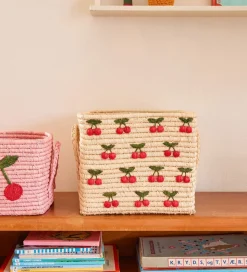 Rice Opbevaringskurv - Raffia/Søgræs - 30x30x25 cm - Natur m. Ki