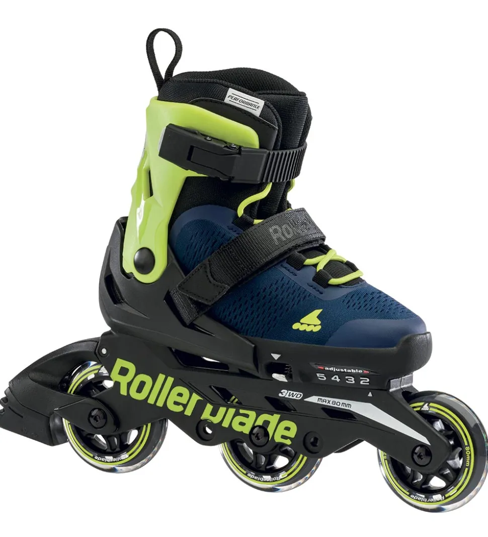 Rollerblade Rulleskøjter - Microblade 3WD - Blue/Lime - In