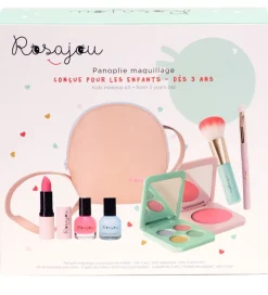 Rosajou Sminkesæt - Blush/Læbestift/Neglelak m.m. - 9 Dele