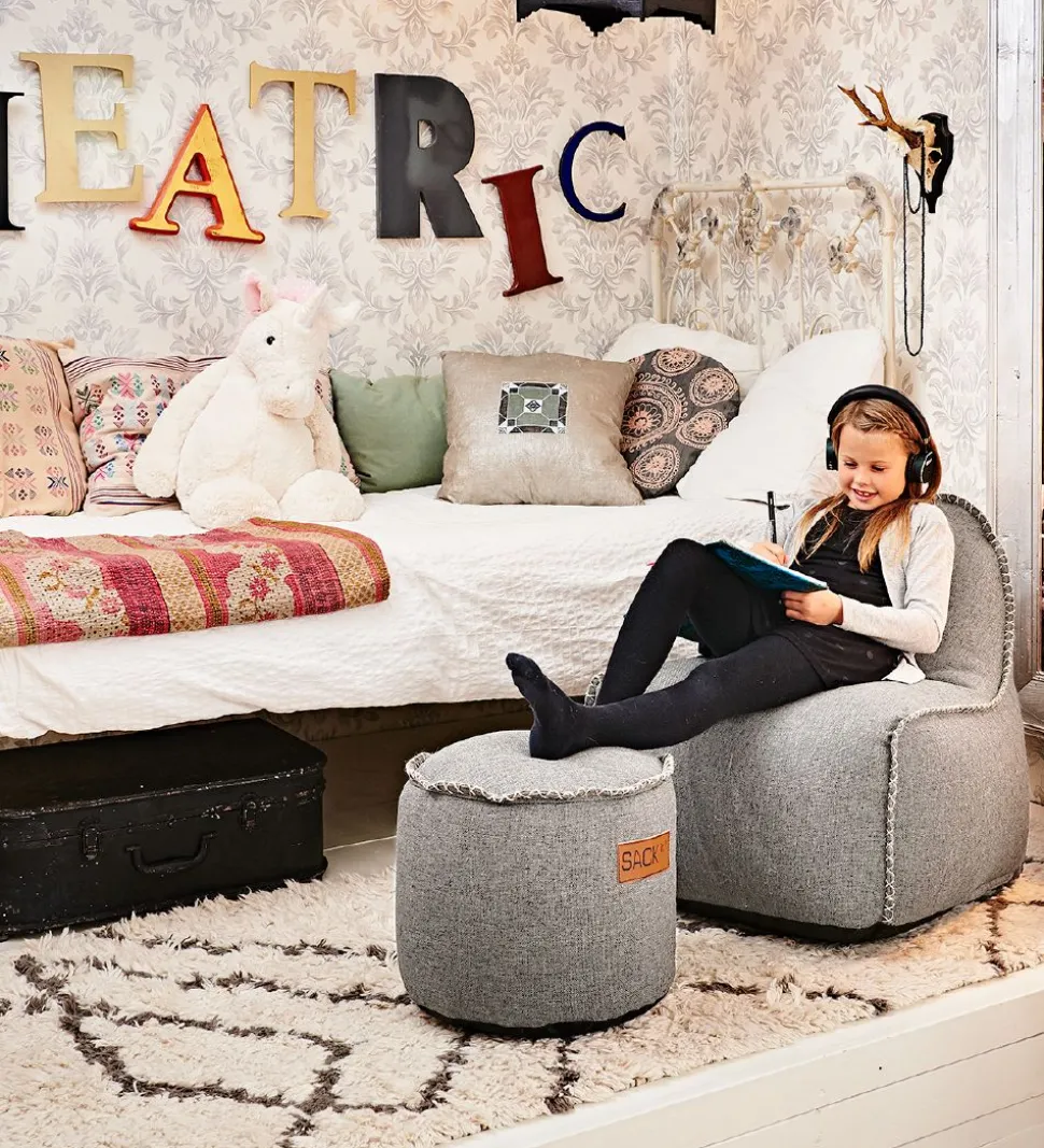 SACKit Puf - Cobana - Junior - 35x35 cm - Sand Melange