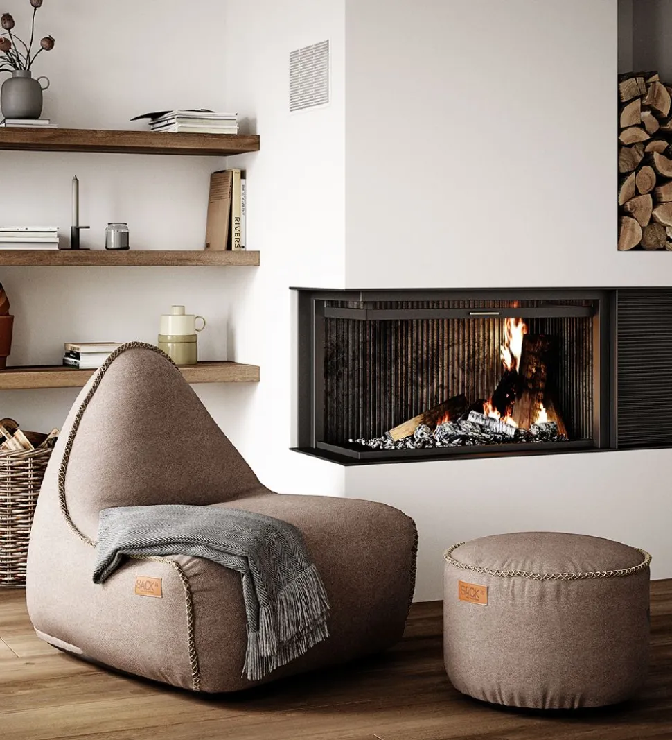 SACKit Sækkestol - Canvas Lounge Chair - 96x80x70 cm - Sand