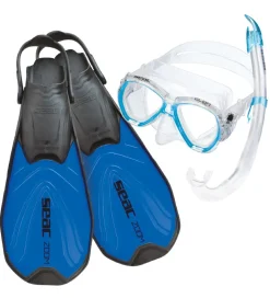 Seac Snorkelsæt m. Svømmefødder - Tris Zoom AD - Blå