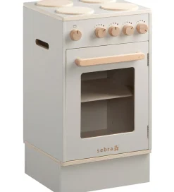 Sebra Legekøkken - Ovn & Komfur - Træ - Seabreeze Beige