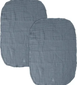 Sebra Pusleunderlag - 2-pak - Musselin - Forest Lake Blue