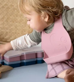 Sebra Tallerken m. Låg - Silikone - Fanto - Vintage Rose