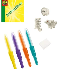 SES Creative Kreasæt - Pustetuscher - Dinosaurer