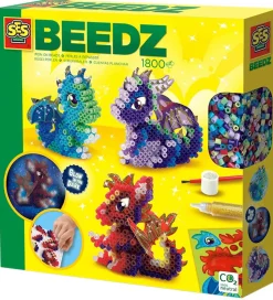 SES Creative Perler - Strygeperler - 1800 stk - 3D Drage