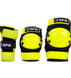 SFR Beskyttelsessæt - Youth Ramp Triple Pad Set - Sort/Lime