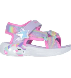Skechers Sandaler m. Lys - Dreamy Unicorns - Lavender Multi