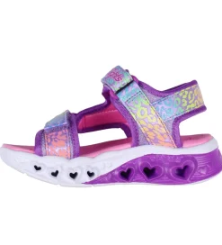Skechers Sandaler m. Lys - Flutter Hearts - Lavender/Multi