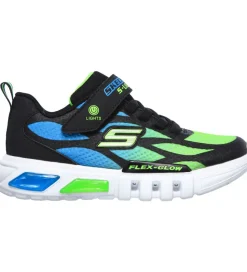 Skechers Sko m. Lys - Dezlo - Sort/Blå/Lime