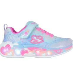 Skechers Sko m. Lys - Eternal Heart Lights - Lyseblå/Multi