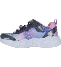 Skechers Sko m. Lys - Heart Jewels - Navy/Multi