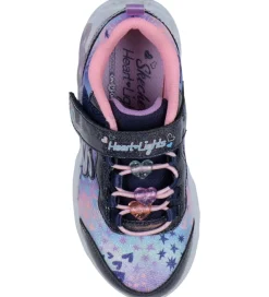 Skechers Sko m. Lys - Heart Jewels - Navy/Multi
