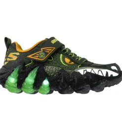 Skechers Sko m. Lys - Skech-O-Saurus - Olive