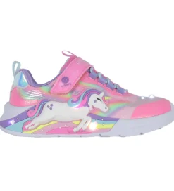 Skechers Sko m. Lys - Unicorn Chaser - Pink/Multi