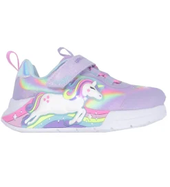 Skechers Sko m. Lys - Unicorn Chaser - Lavender/Multi