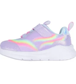 Skechers Sko m. Lys - Unicorn Chaser - Lavender/Multi