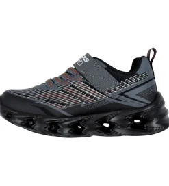Skechers Sko m. Lys - Vortex 2.0 - Black/Charcoal