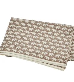 Smallstuff Babytæppe - Uld - 80x100 cm - Elephants - Natur