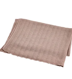 Smallstuff Babytæppe - Uld - 80x100 cm - Fishbone - Powder