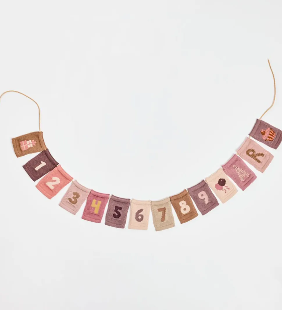 Smallstuff Strikket Flag - 4 - Rosa Tal