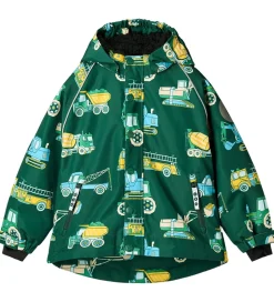 Småfolk Vinterjakke - Evergreen m. Køretøj