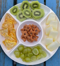 SnikSnack Snackfad - 5 Rum - 25 cm - Hvid