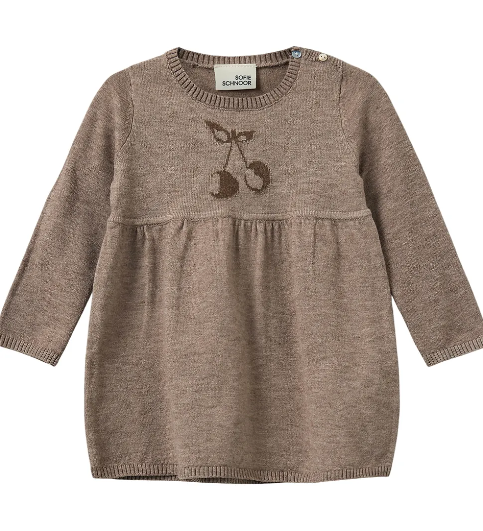 Sofie Schnoor Kjole - Strik - Uld - Dagnysb - Brunmeleret