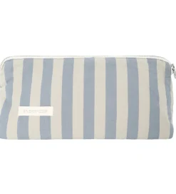 Studio Feder Toilettaske - Celia Mini - Cotton - Pale Blue Strip