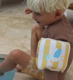 SunnyLife Badevinger - 3-6 år - Sid The Seagull - Mustard Stripe