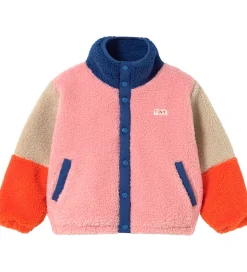 Tiny Cottons Fleecejakke - Color Block Polar - Mørkeblå