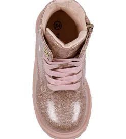 Tommy Hilfiger Støvler - Lace-Up - Pink/Glitter