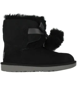 UGG Bamsestøvler - Gita - Sort m. Pom Poms