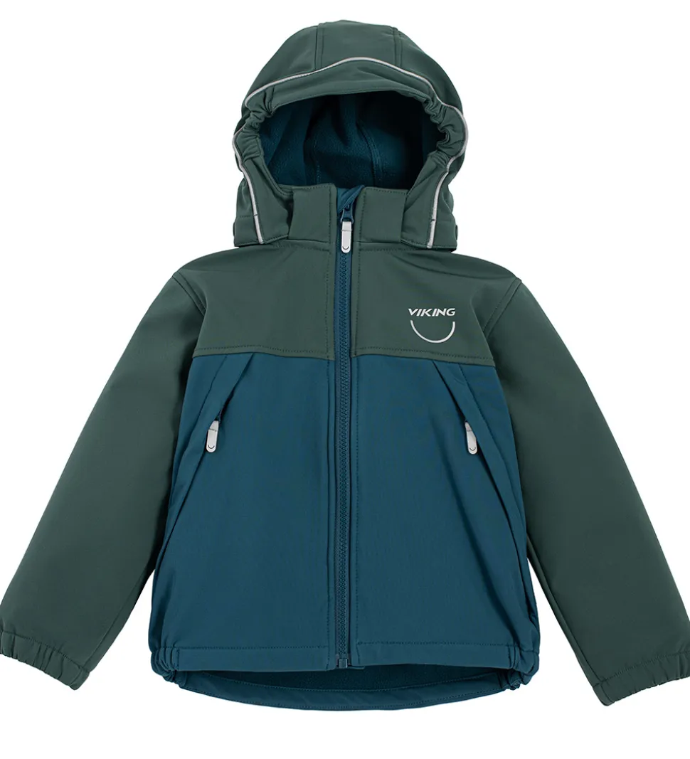 Viking Softshelljakke m. Fleece - Play - Dark Green